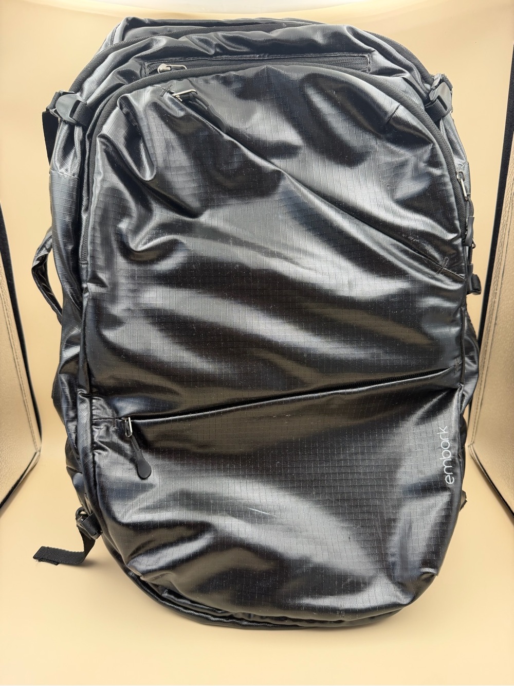 Embark Black Travel Backpack Carry On Multi Compartment Bag